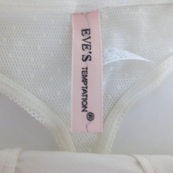 NEW EVE'S TEMPTATION SILK UNLINED FLORAL LACE BRA/PANTIES 2PC SET - Picture 7 of 16